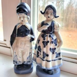 Delft Style German Boy and Girl Figurines